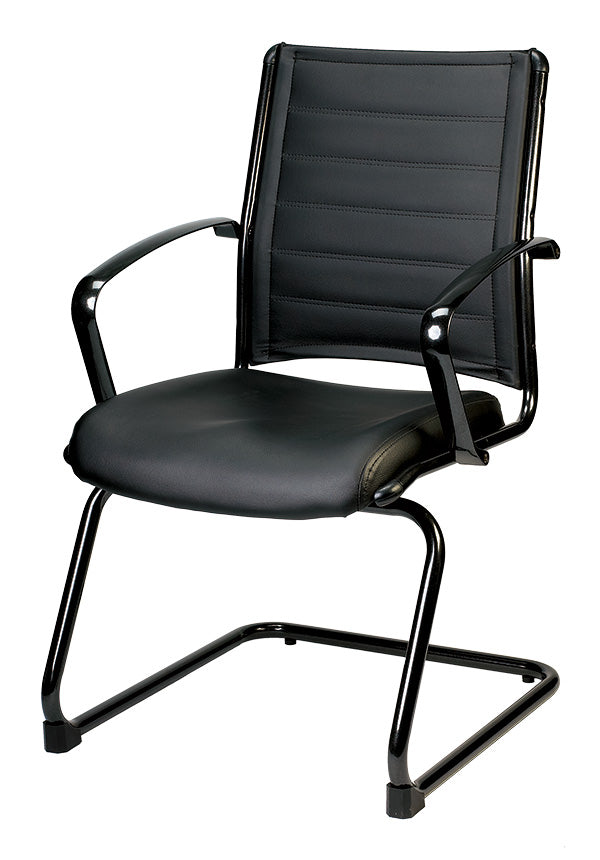 Black Faux Leather Office Chair