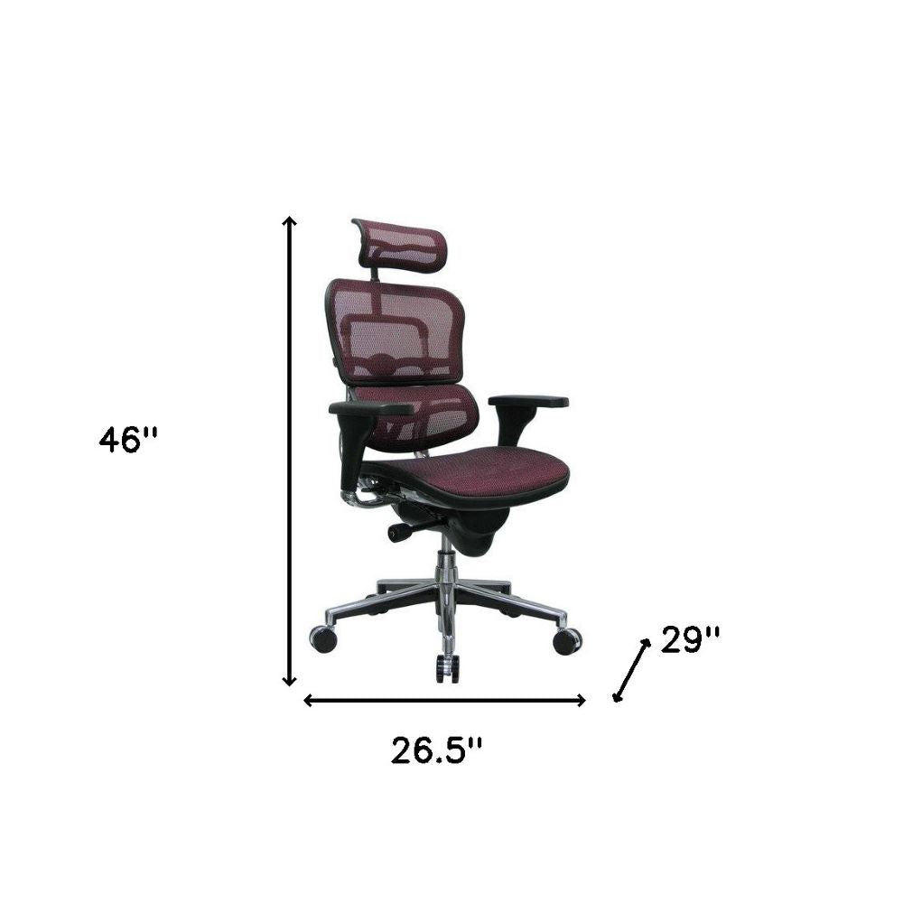 Black and Silver Adjustable Swivel Mesh Rolling Executive Office Chair