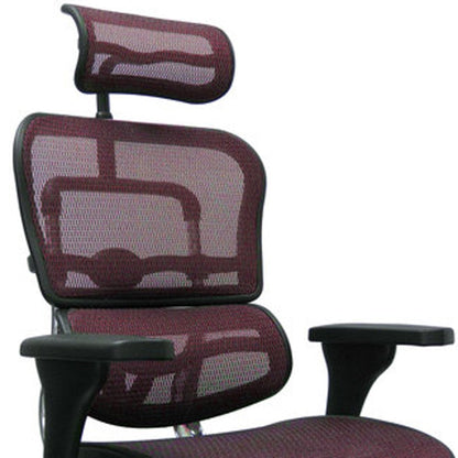 Black and Silver Adjustable Swivel Mesh Rolling Executive Office Chair