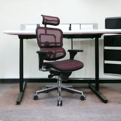 Black and Silver Adjustable Swivel Mesh Rolling Executive Office Chair