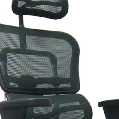 Black and Silver Adjustable Swivel Mesh Rolling Executive Office Chair