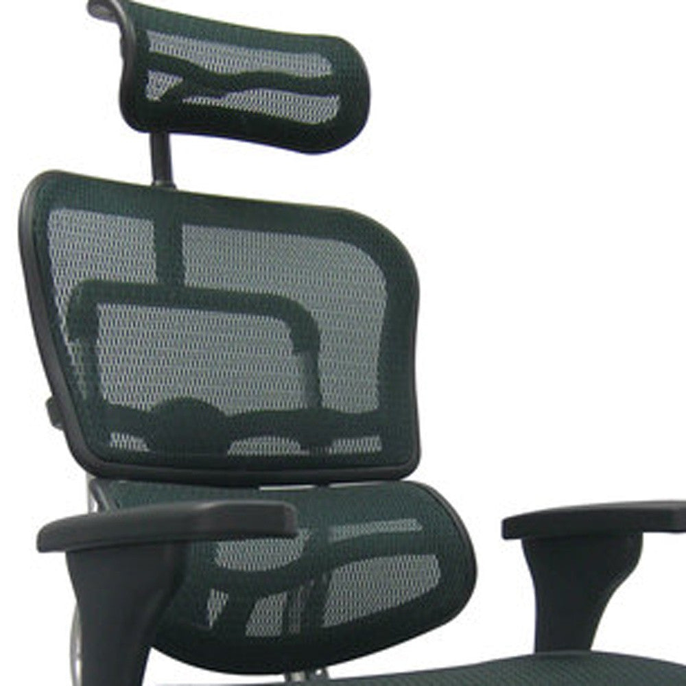 Black and Silver Adjustable Swivel Mesh Rolling Executive Office Chair