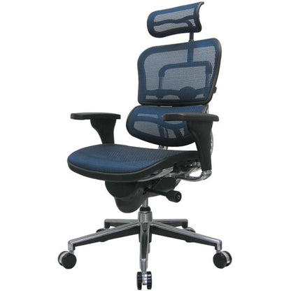 Black and Silver Adjustable Swivel Mesh Rolling Executive Office Chair