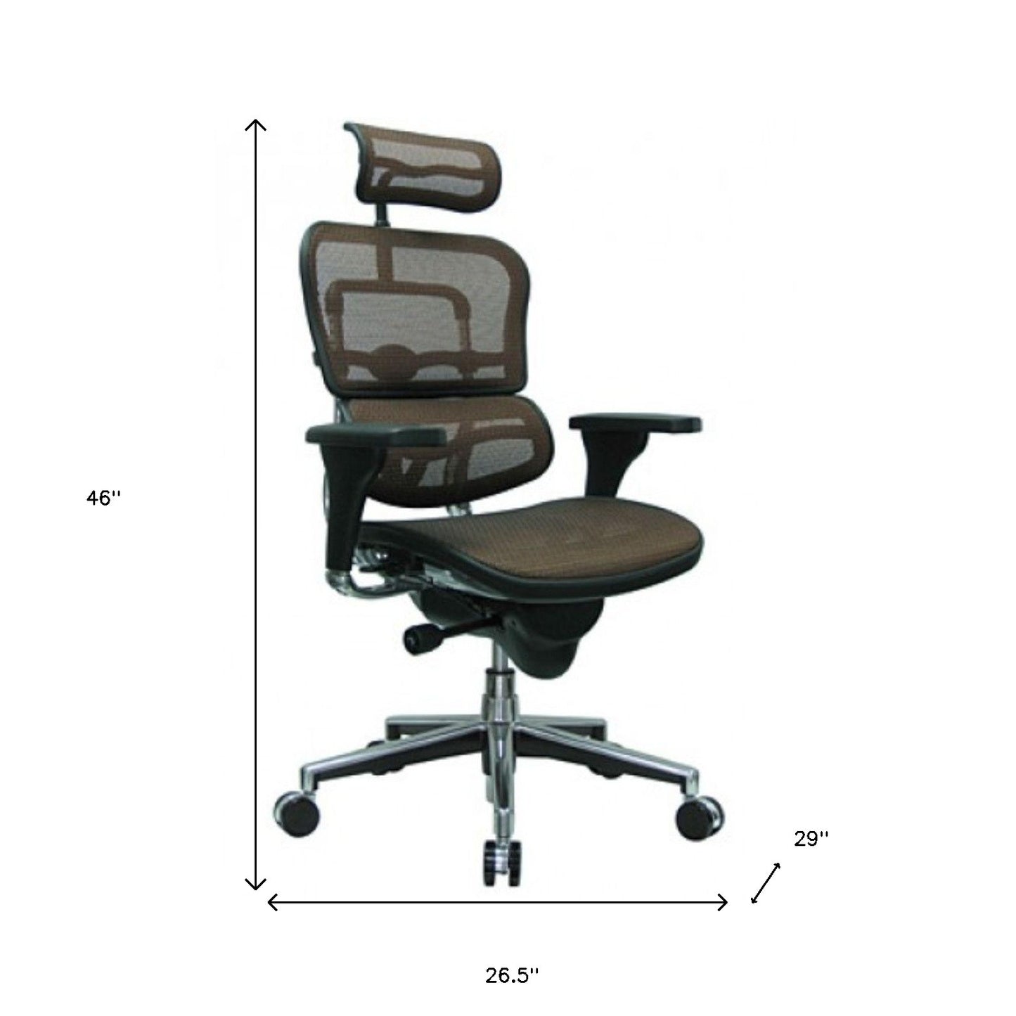 Black and Silver Adjustable Swivel Mesh Rolling Executive Office Chair