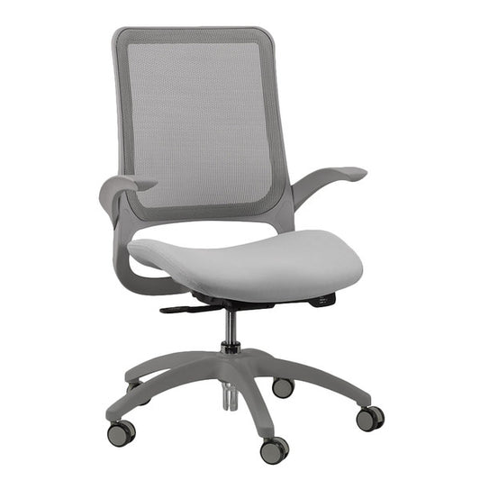 Gray Adjustable Swivel Mesh Rolling Office Chair