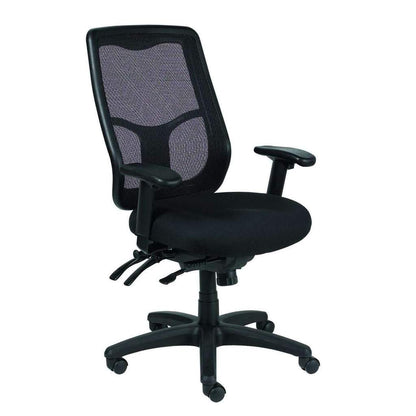 Black Adjustable Swivel Mesh Rolling Office Chair