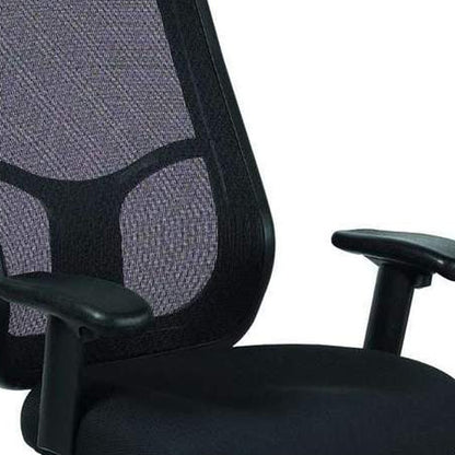 Black Adjustable Swivel Mesh Rolling Office Chair