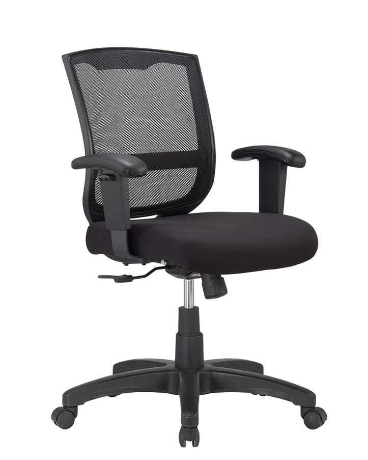 Black Adjustable Swivel Mesh Rolling Office Chair