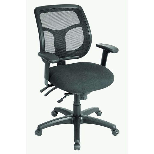 Black Adjustable Swivel Mesh Rolling Office Chair