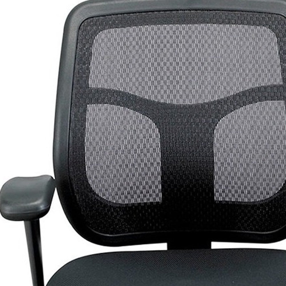 Black Adjustable Swivel Mesh Rolling Office Chair