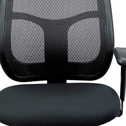 Black Adjustable Swivel Mesh Rolling Office Chair