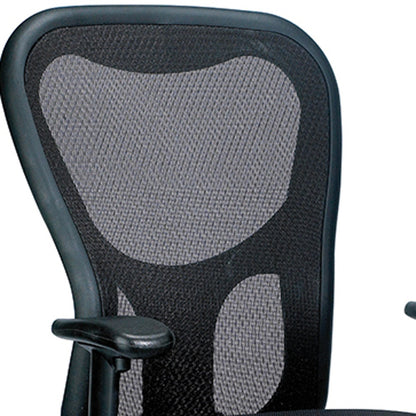 Black Adjustable Swivel Mesh Rolling Office Chair