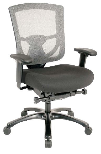 Slate Gray and Black Adjustable Swivel Mesh Rolling Office Chair