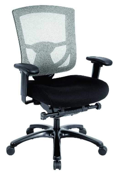 Slate Gray and Black Adjustable Swivel Mesh Rolling Office Chair