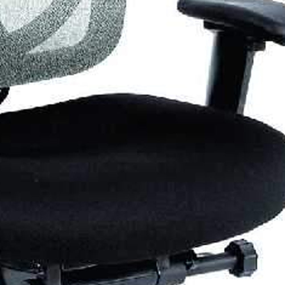 Slate Gray and Black Adjustable Swivel Mesh Rolling Office Chair