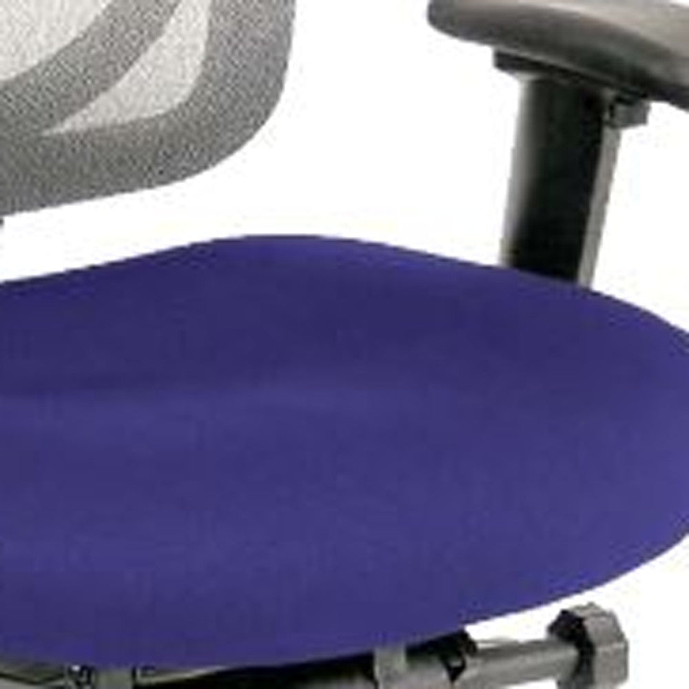 Slate Gray and Black Adjustable Swivel Mesh Rolling Office Chair