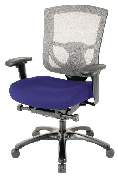 Slate Gray and Black Adjustable Swivel Mesh Rolling Office Chair