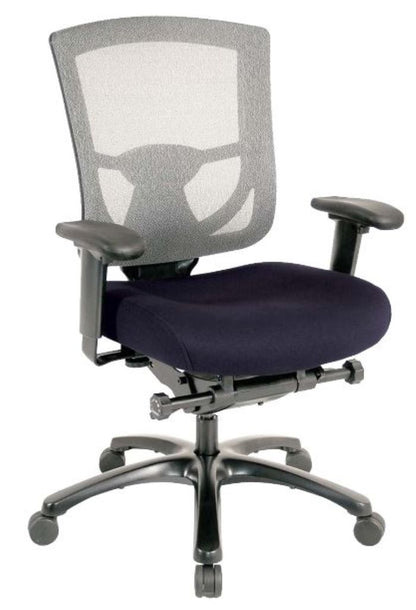 Slate Gray and Black Adjustable Swivel Mesh Rolling Office Chair