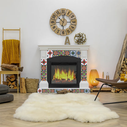 8" X 8" Festival Brights Mosaic Peel And Stick Removable Tiles