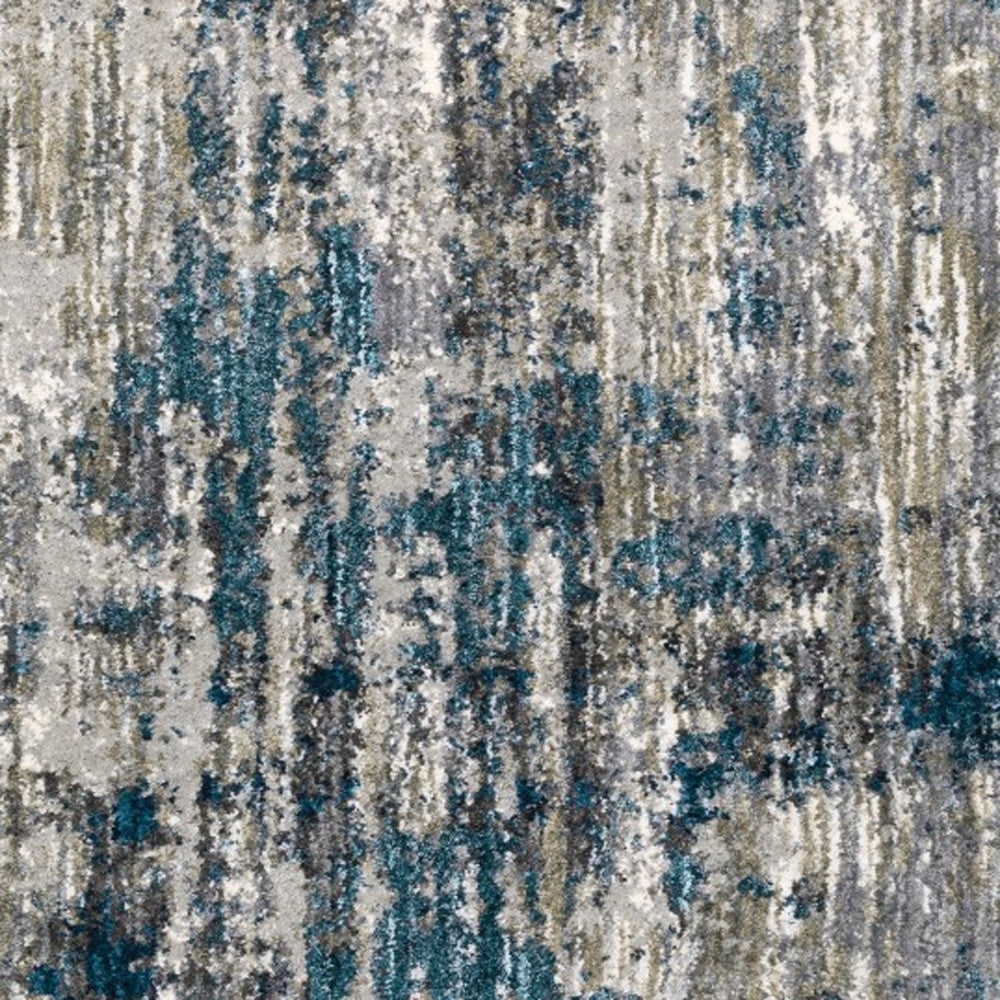 5' X 8' Grey And Blue Grey Skies Area Rug