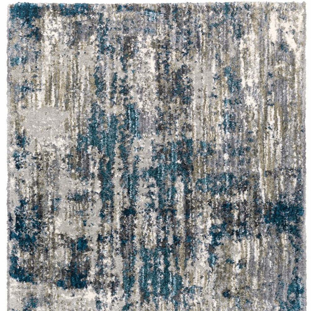 5' X 8' Grey And Blue Grey Skies Area Rug