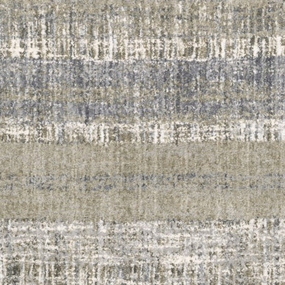 8' X 10' Grey And Ivory Abstract Lines Area Rug