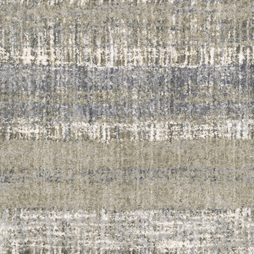 8' X 10' Grey And Ivory Abstract Lines Area Rug