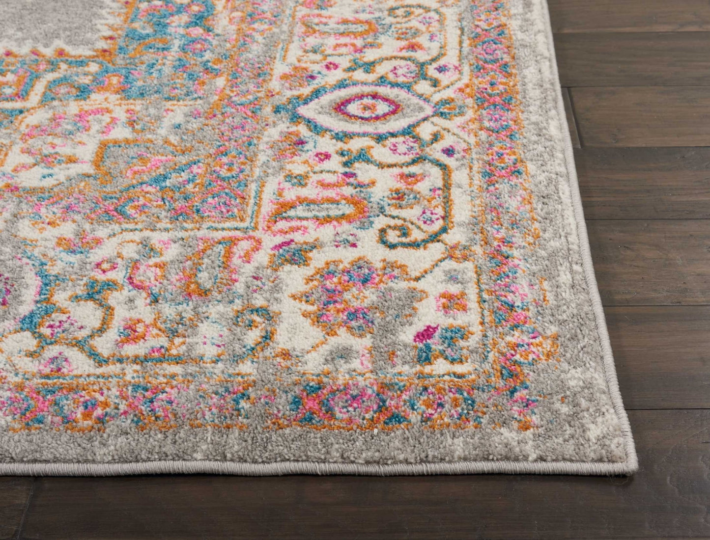 4' X 6' Gray Power Loom Area Rug