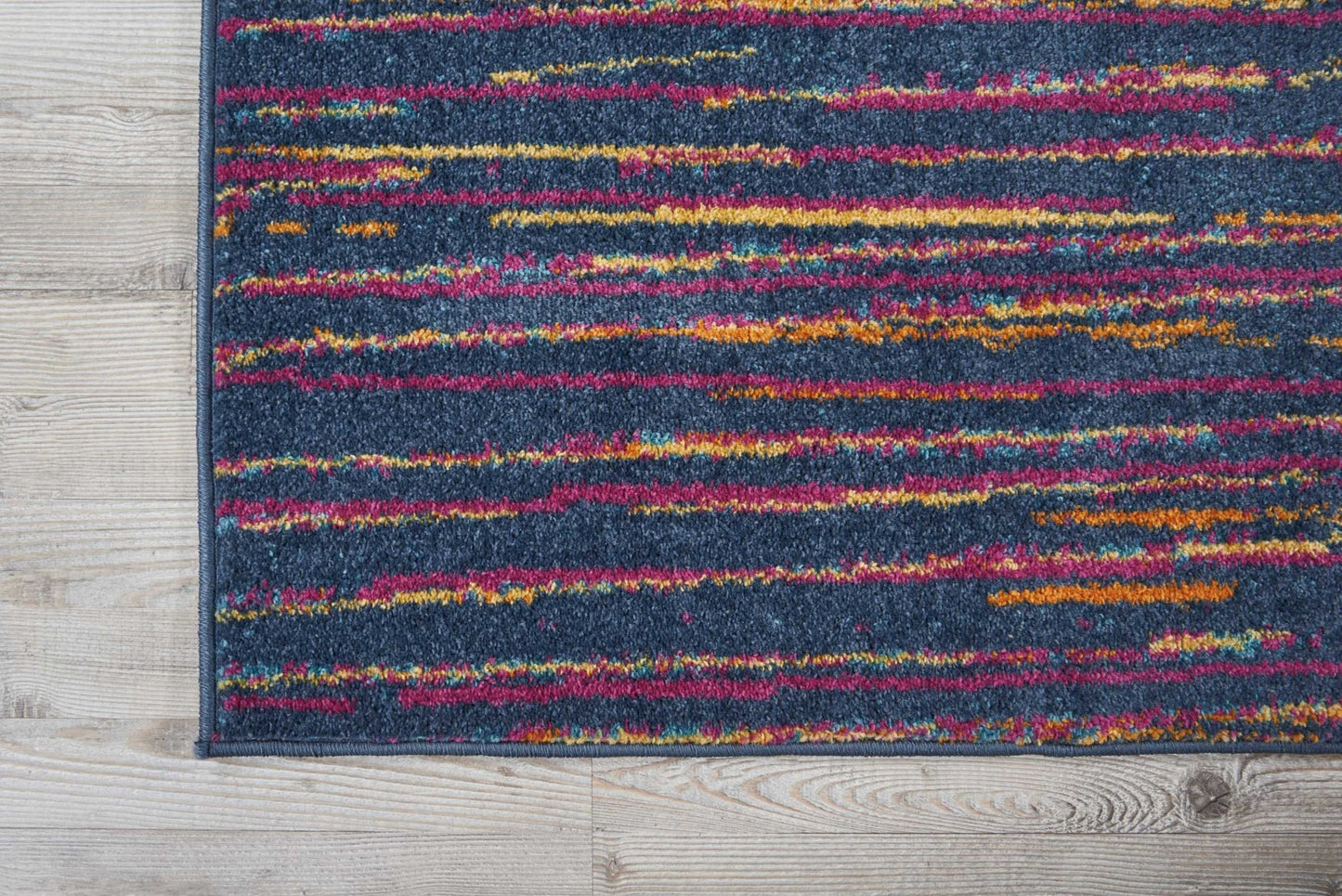 8' X 10' Blue And Pink Abstract Power Loom Area Rug