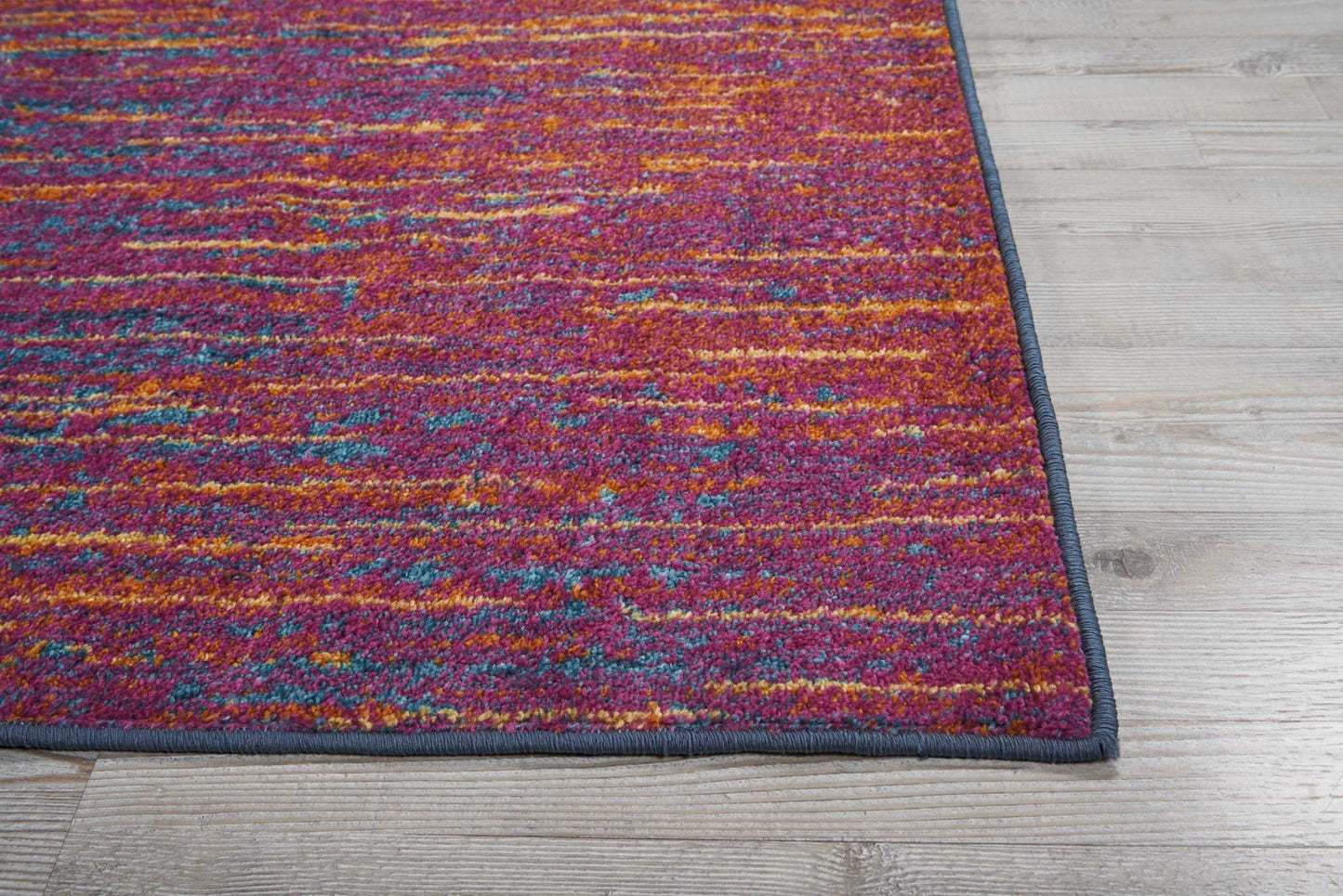 8' X 10' Blue And Pink Abstract Power Loom Area Rug