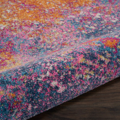 8' Sunset Abstract Power Loom Runner Rug