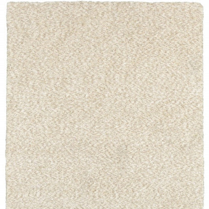 5' X 7' Modern Shag Ivory Indoor Area Rug