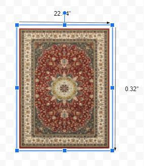 1' X 3' Red Ivory Machine Woven Oriental Indoor Area Rug