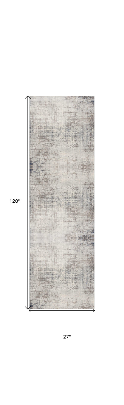 4' X 6' Navy Blue Distressed Striations Area Rug