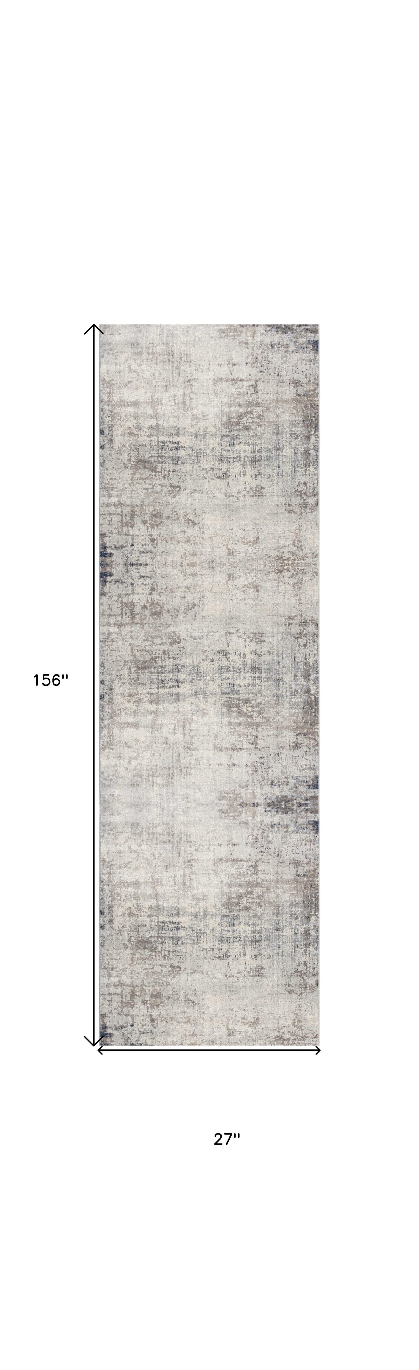 4' X 6' Navy Blue Distressed Striations Area Rug