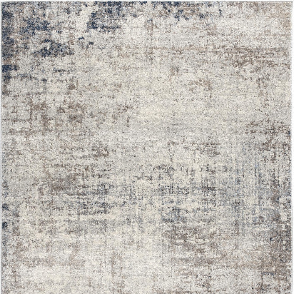 4' X 6' Navy Blue Distressed Striations Area Rug