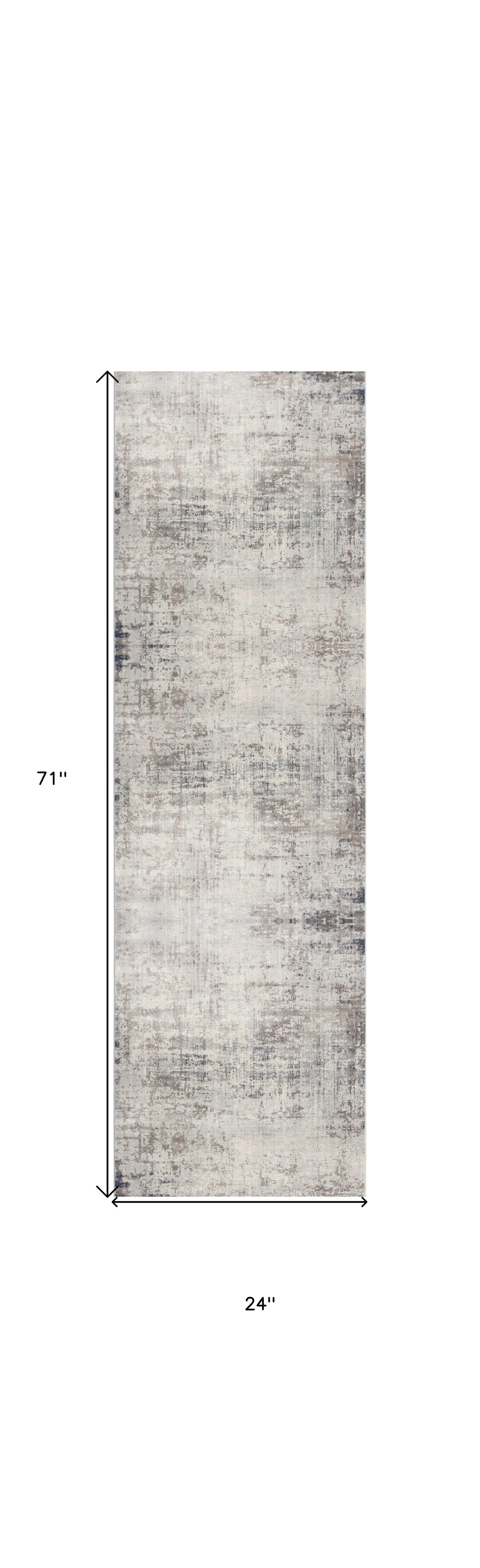 4' X 6' Navy Blue Distressed Striations Area Rug