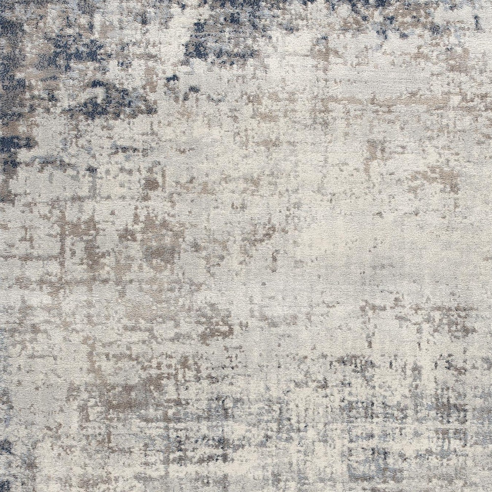 4' X 6' Navy Blue Distressed Striations Area Rug