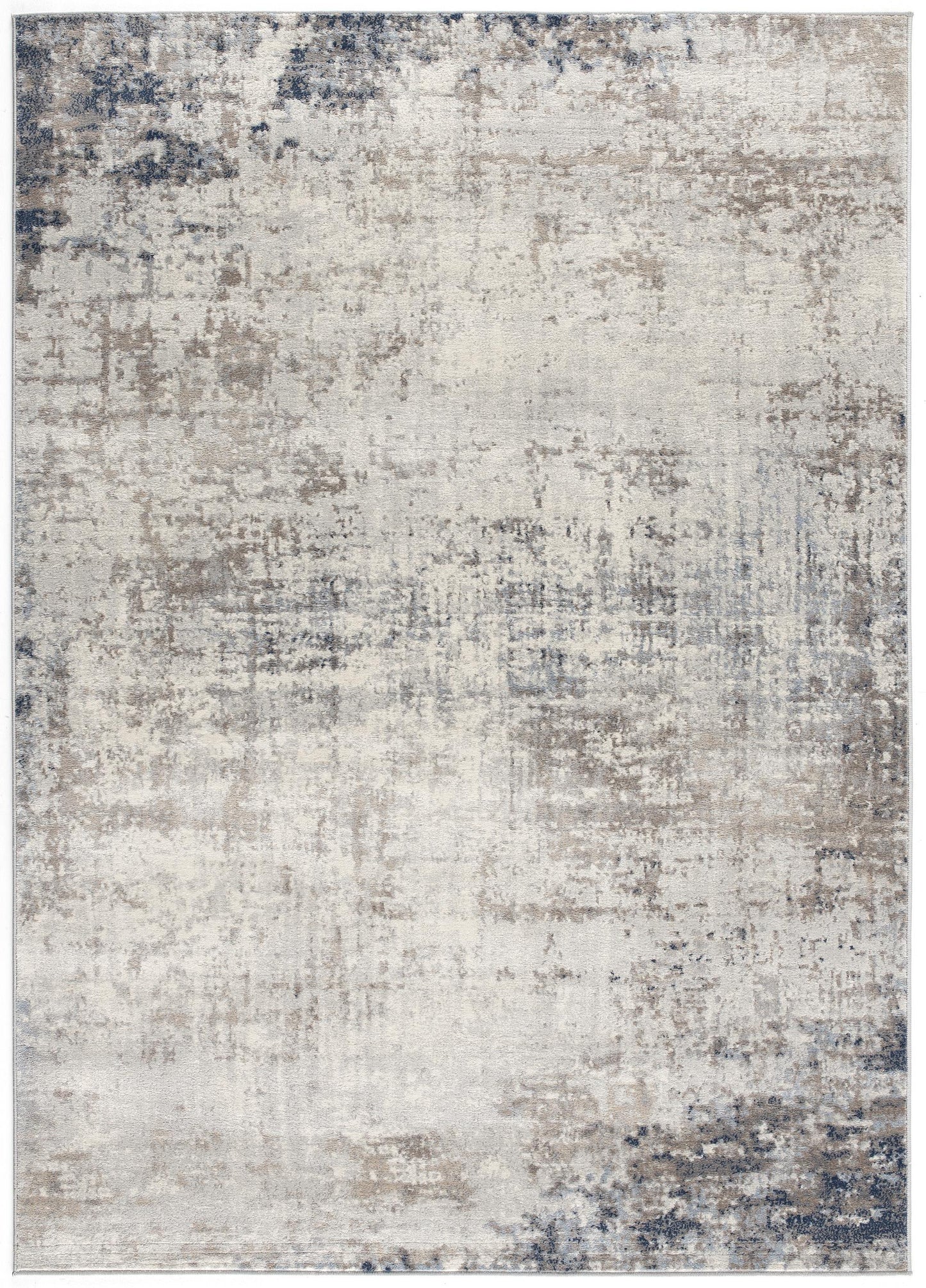 4' X 6' Navy Blue Distressed Striations Area Rug