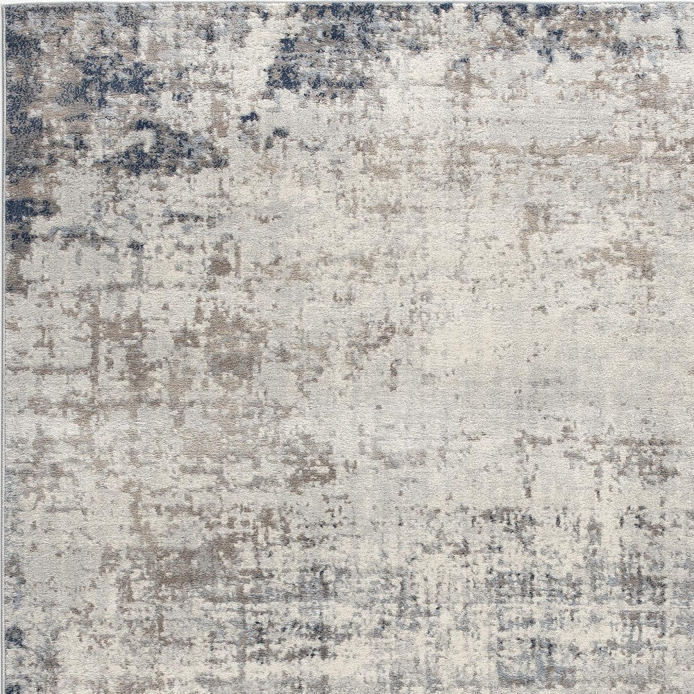 4' X 6' Navy Blue Distressed Striations Area Rug