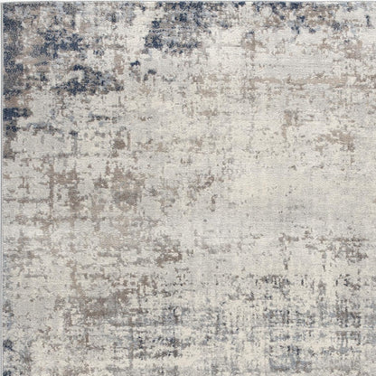 4' X 6' Navy Blue Distressed Striations Area Rug