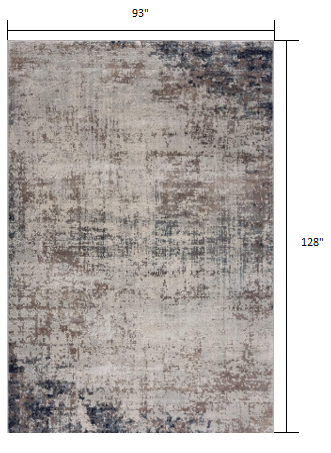 4' X 6' Navy Blue Distressed Striations Area Rug