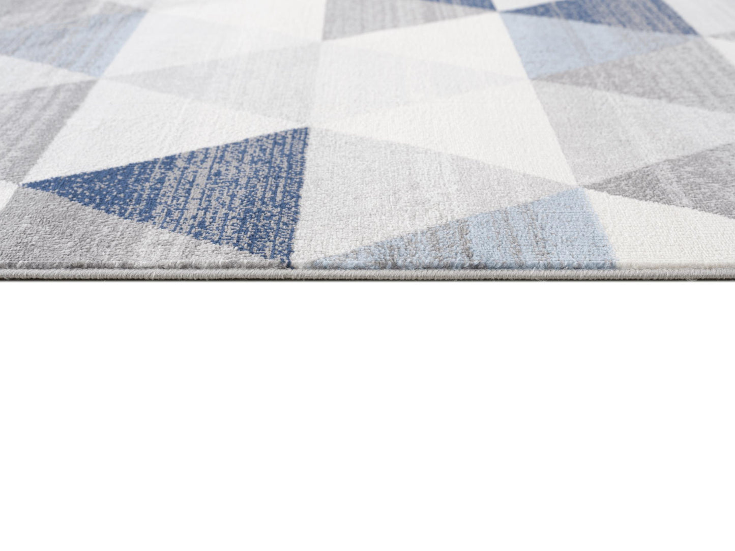 2' X 6' Navy Blue Geometric Diamond Area Rug