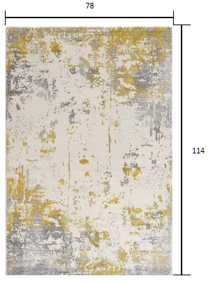 4' X 6' Gold Abstract Dhurrie Area Rug