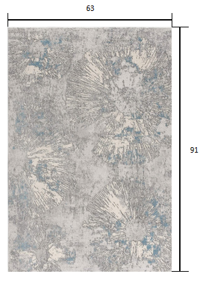 8' X 10' Blue Abstract Dhurrie Area Rug