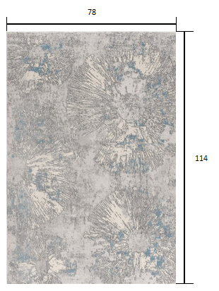 8' X 10' Blue Abstract Dhurrie Area Rug