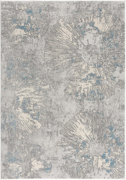 8' X 10' Blue Abstract Dhurrie Area Rug