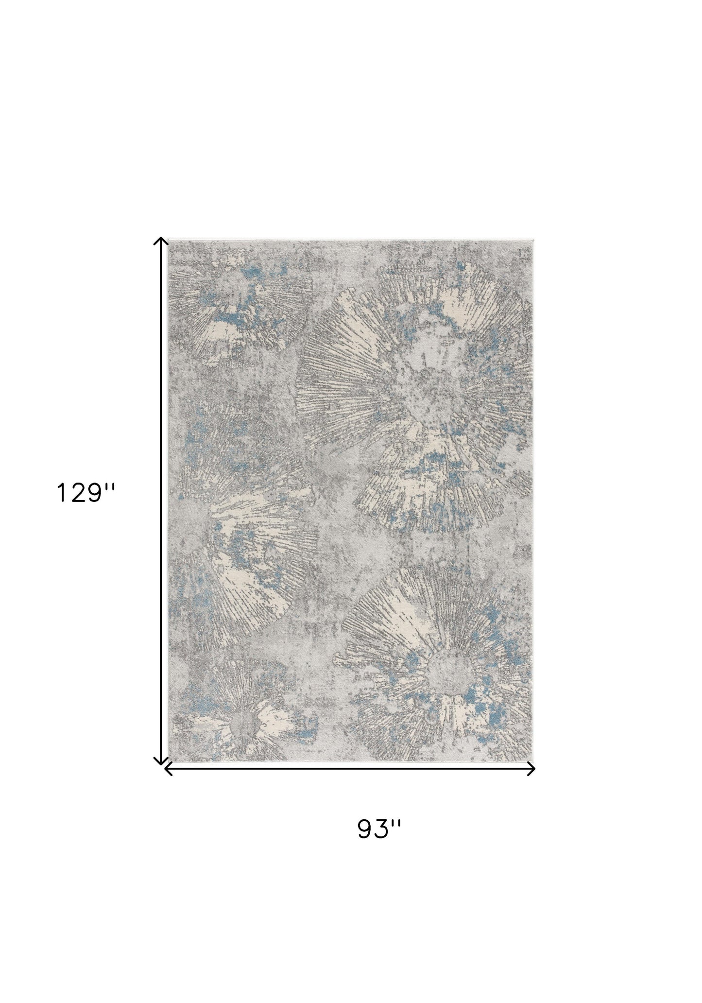 8' X 10' Blue Abstract Dhurrie Area Rug