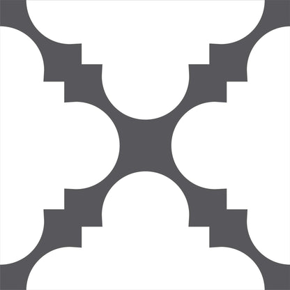 7" X 7" Dark Gray And White Tri Peel And Stick Tiles
