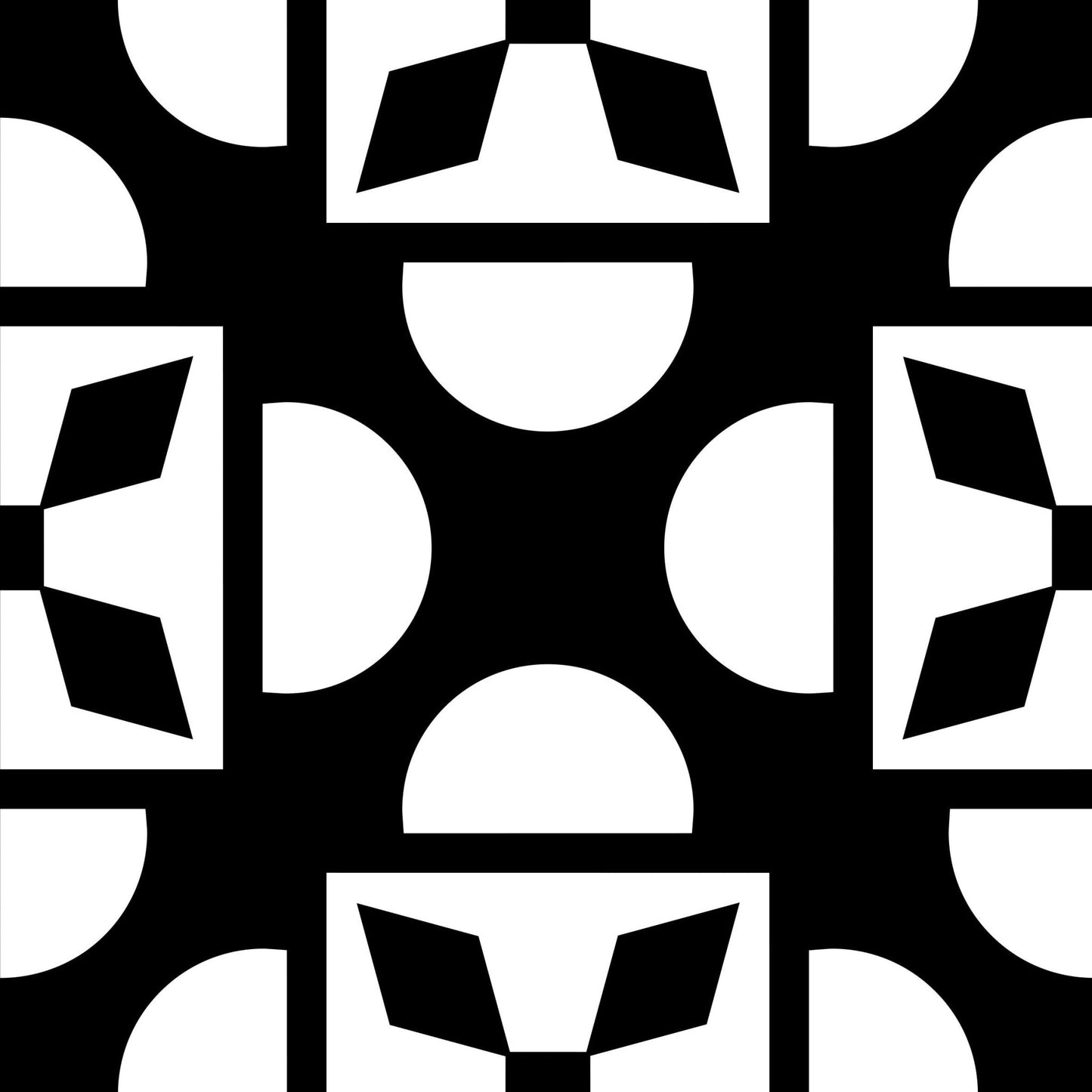 8" X 8" Black And White Coli Peel And Stick Tiles